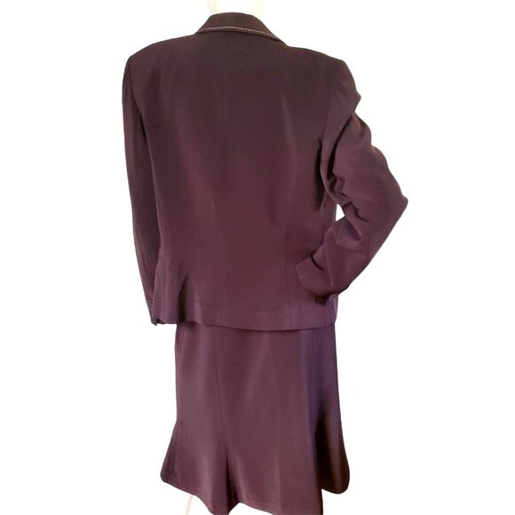 Travis Ayers 8 Vintage Y2K Skirt Suit Set Business Blazer Outfit Embroidered - Picture 4 of 14